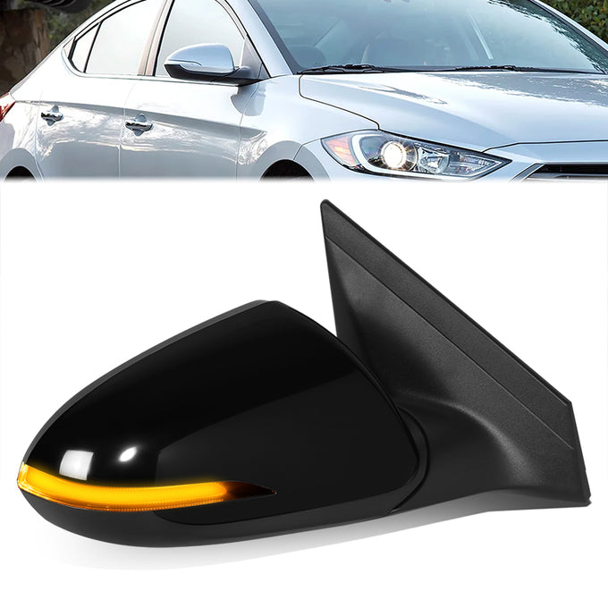 Powered Right Side mirror W/Heated, Blind Spot, Signal<br>17-18 Hyundai Elantra