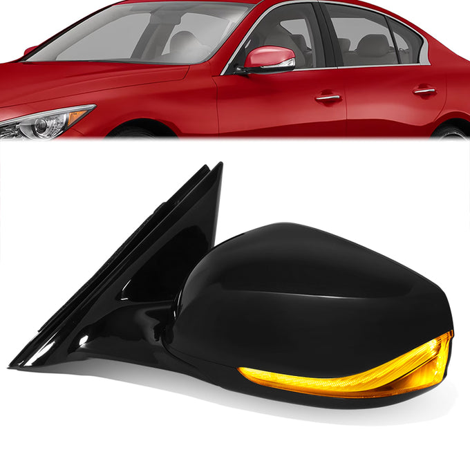 Powered Left Side mirror W/ Heated, Signal<br>14-21 Infiniti Q50