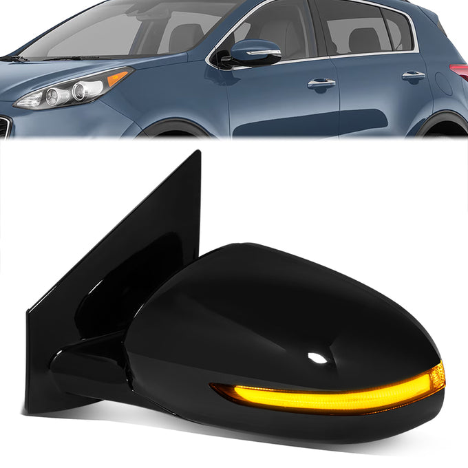 Powered Side View Mirrors With Heated, Signal <BR>17-19 Kia Sportage