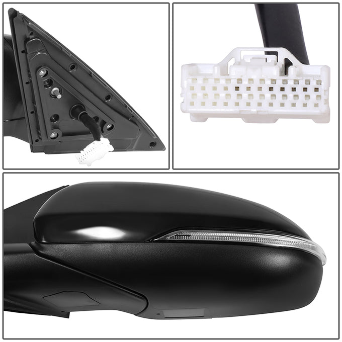 Powered Side View Mirrors With Heated, Signal <BR>16-18 Kia Optima