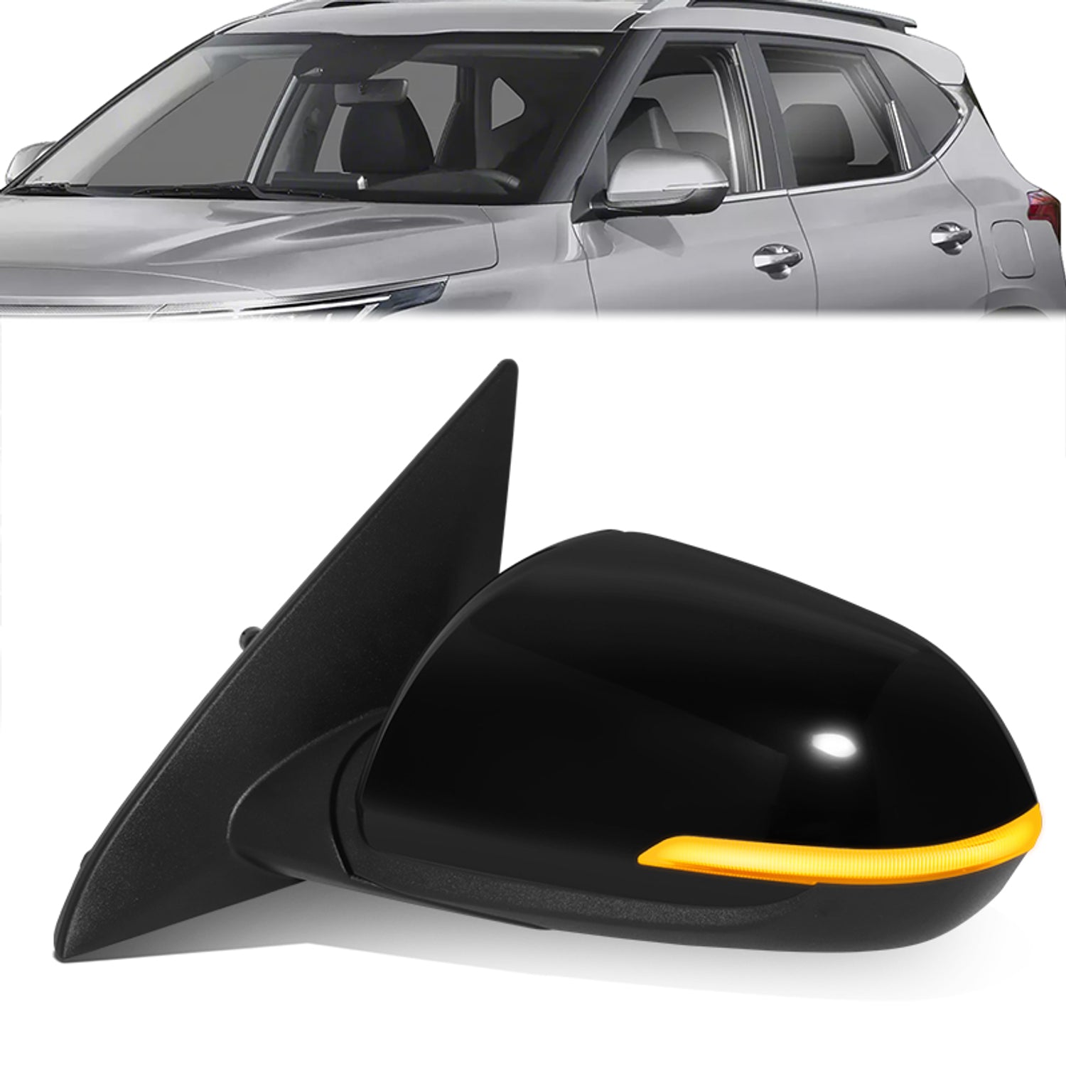 Powered Left Side mirror W/ Heated, Blind Spot<br>21-24 Kia Seltos