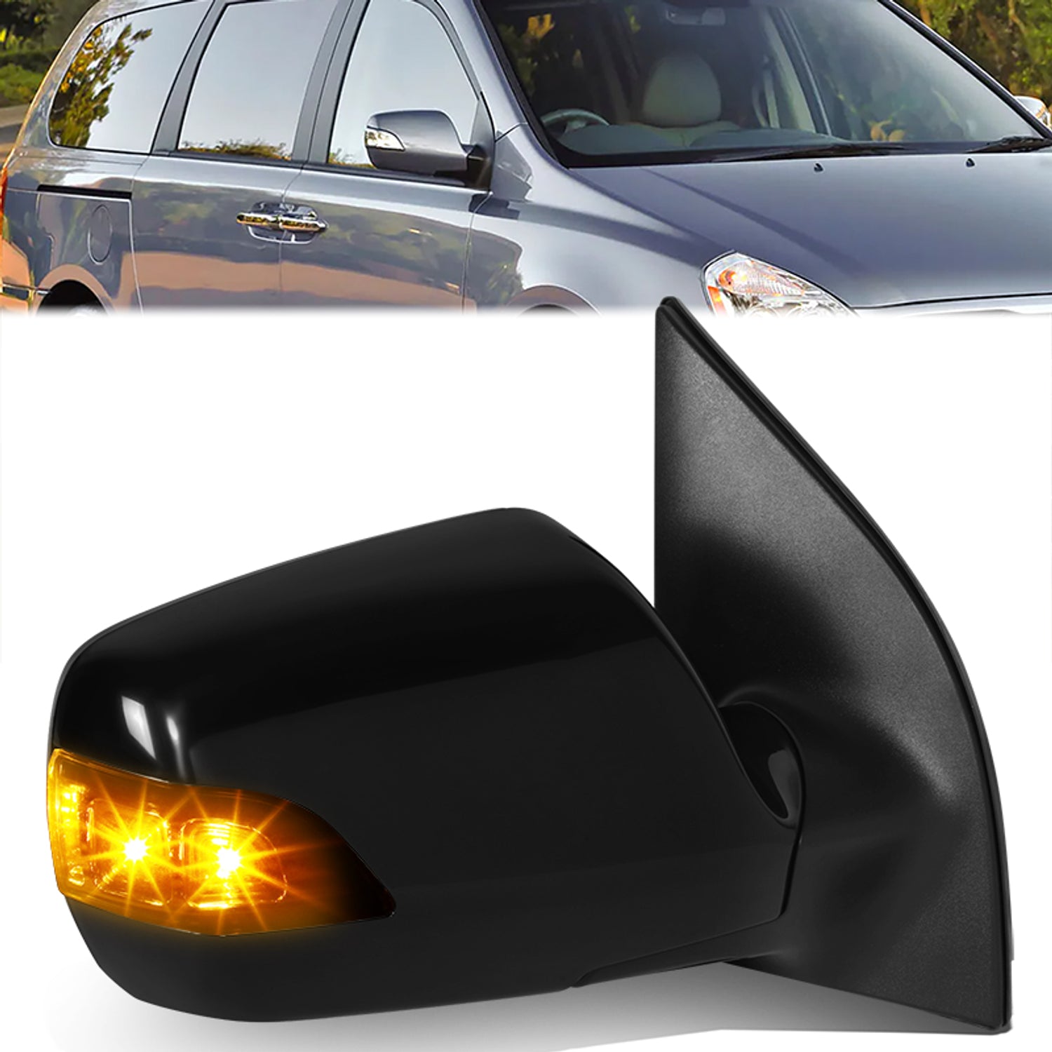 Factory Style Powered Right Side mirror<br>09-14 Kia Sedona