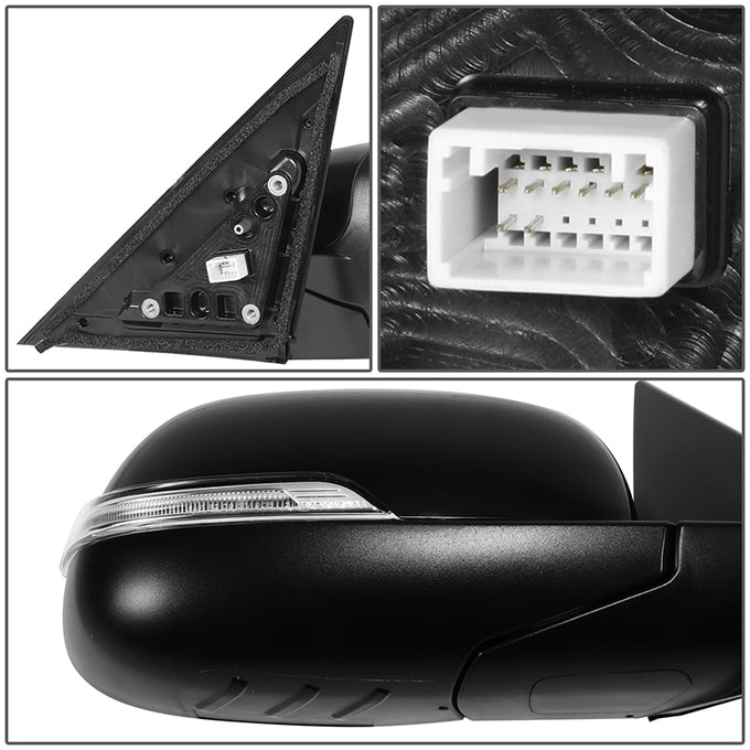 Powered Side View Mirrors With Heated, Signal <BR>14-19 Kia Soul