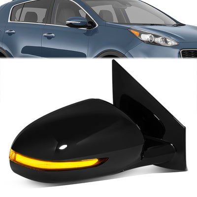 Powered Side View Mirrors With Heated, Signal <BR>17-19 Kia Sportage