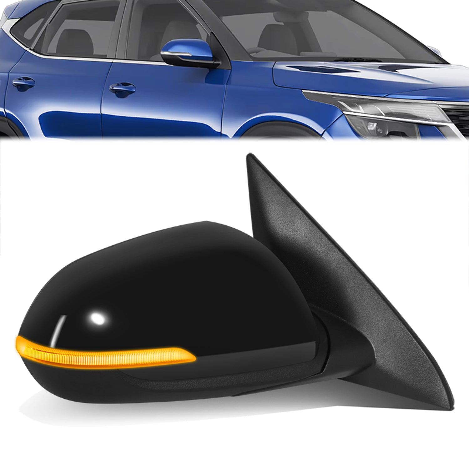 Powered Right SIde Mirror W/ Heated Turn Signal <br> 21-23 Kia Seltos S