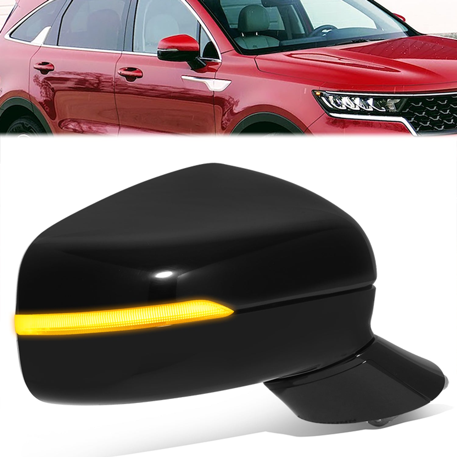 Powered Right Side Mirror W/ Heated, Signal<br>21-23 Kia Sorento