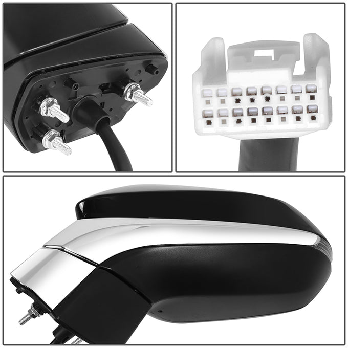 Powered Side View Mirrors With Heated, Signal, Memory <BR>16-19 Lexus RX350,  18-19 RX350L, RX450h, RX450hL