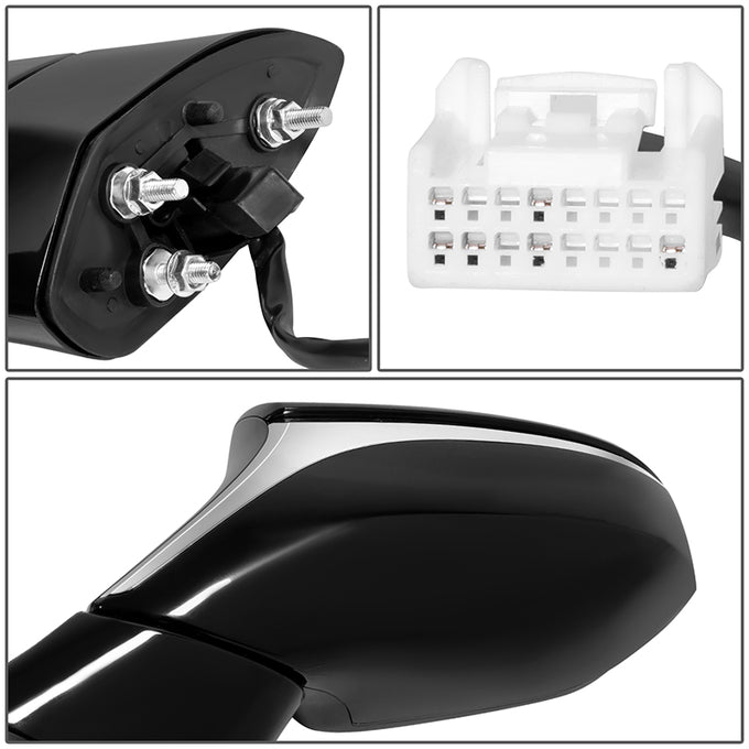 Powered Side View Mirrors With Heated, Signal <BR>21-24 Lexus ES250, 19-24 ES300h, ES350