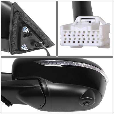 Powered Side View Mirrors With Heated, Signal <BR>14-16 Nissan Rogue