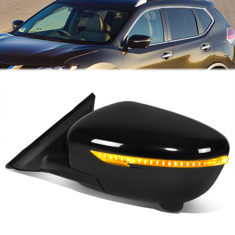 Powered Side View Mirrors With Heated, Signal <BR>14-16 Nissan Rogue