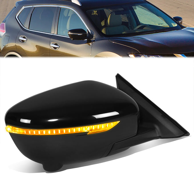 Powered Side View Mirrors With Heated, Signal <BR>14-16 Nissan Rogue