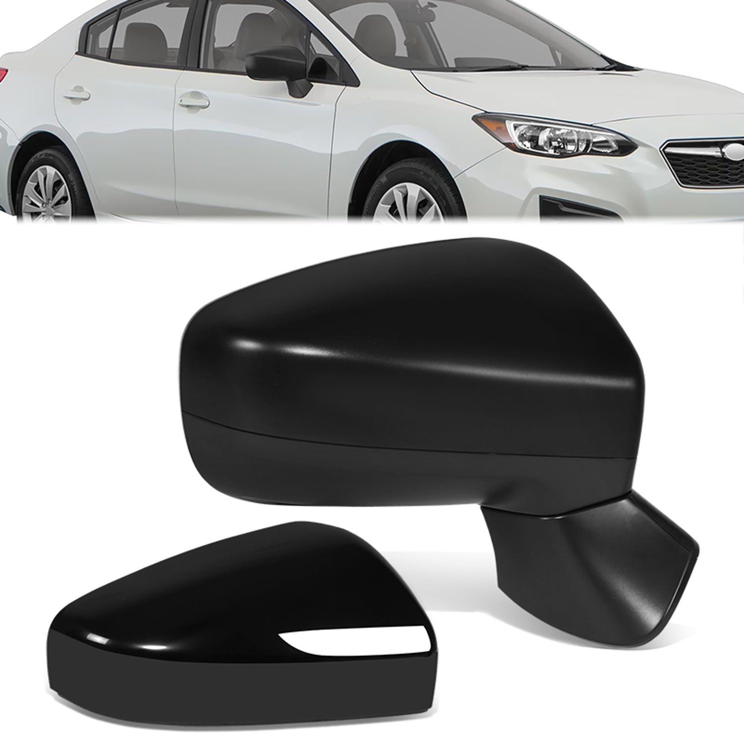 Powered Side View Mirrors <BR>17-23 Subaru Impreza