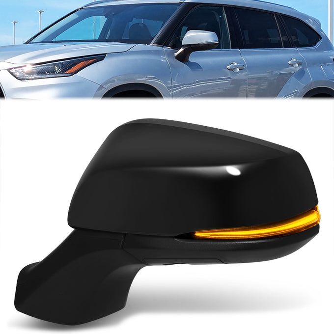 Powered Left Side Mirror W/Heated, Signal, Reverse Tilt<br>20-24 Toyota Highlander