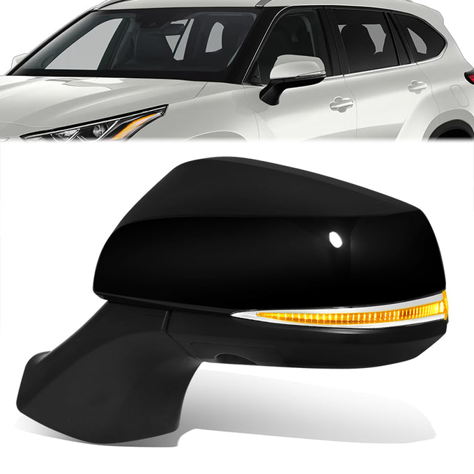 Powered Side View Mirrors With Heated, Signal, Memory <BR>20-24 Toyota Highlander