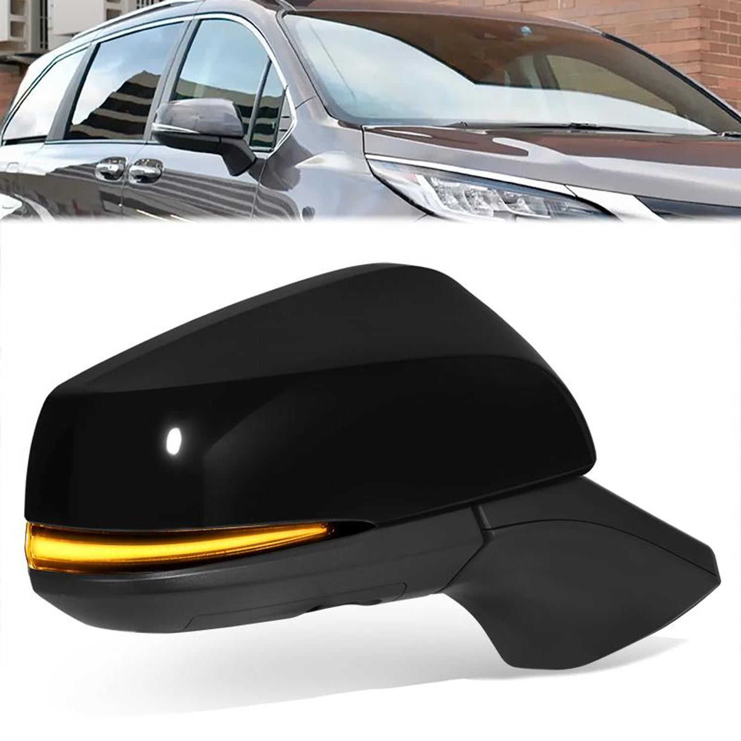 Powered Fold Right Side Mirror W/ Heated, Signal<br>21-24 Toyota Sienna