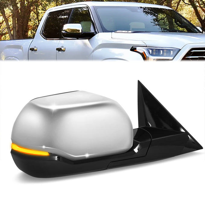 Powered Side View Mirrors With Heated, Signal <BR>22-24 Toyota Tundra, 23-24 Sequoia