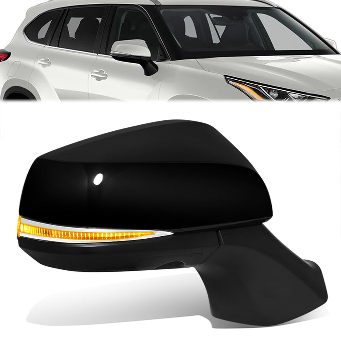 Powered Side View Mirrors With Heated, Signal, Memory <BR>20-24 Toyota Highlander