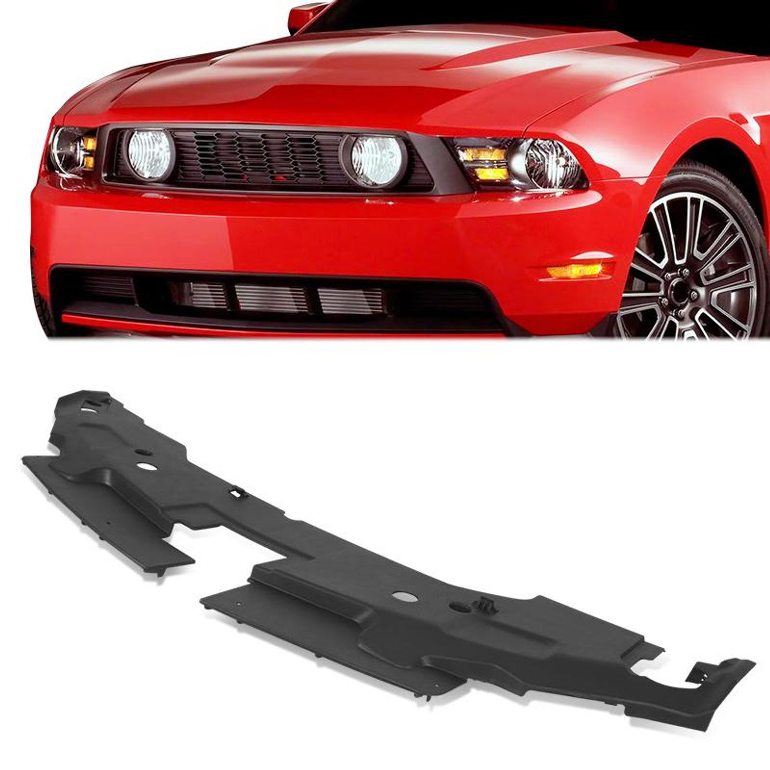 Factory Style Upper Radiator Support Cover <br>10-12 Ford Mustang Base, GT, Boss 302