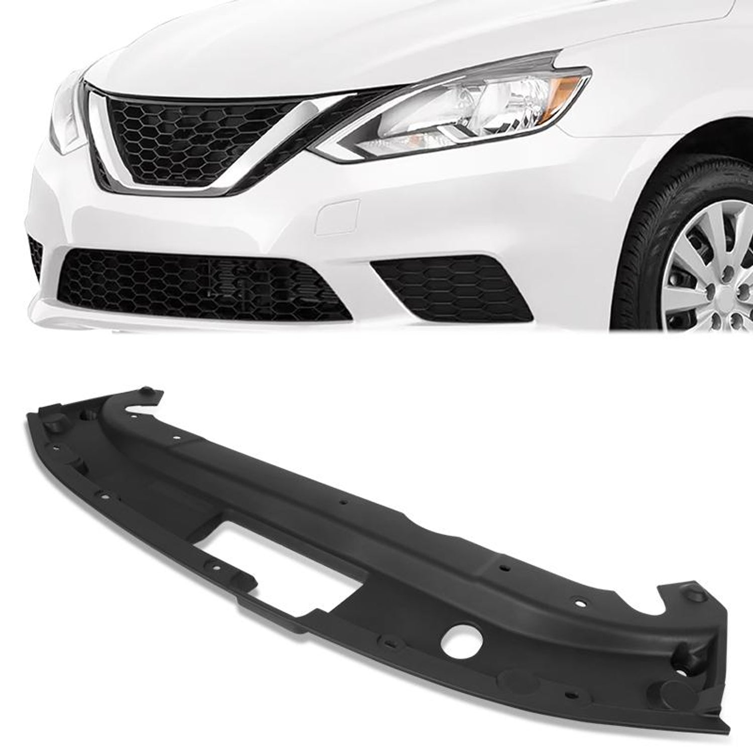 Factory Style Upper Radiator Support Cover <br>16-19 Nissan Sentra