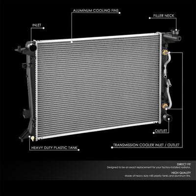 13151 Replacement Radiator <br> 10-12 Hyundai Genesis Coupe 3.8L