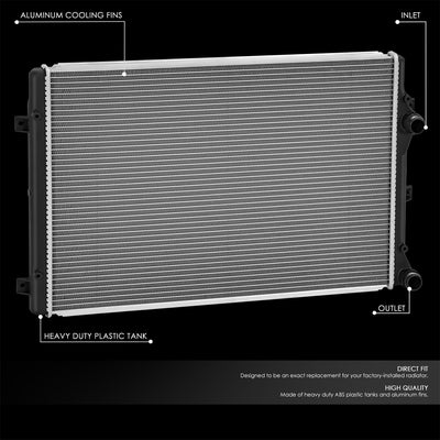 13235 Replacement Radiator <br> 11-17 Volkswagen Beetle CC Eos GTI 2.0L