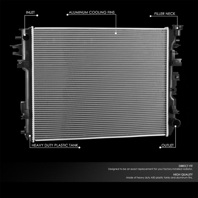 13295 Replacement Radiator<br>09-10 Dodge Ram 1500, 13-18 1500 3.0L 3.6L