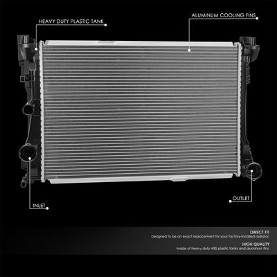 13376 Replacement Radiator <br> 12-15 Mercedes-Benz C250, 12-16 E250 SLK350 AT