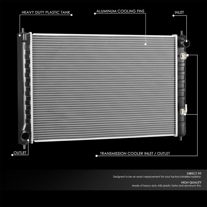 13406 Replacement Radiator<br>08-14 Nissan Murano, 11-17 Quest 3.5L