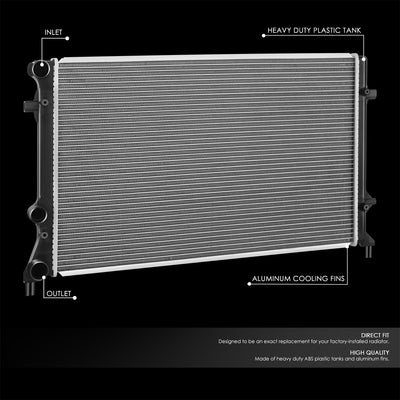 13422 Replacement Radiator<br>12-15 Volkswagen Passat 2.5L AT