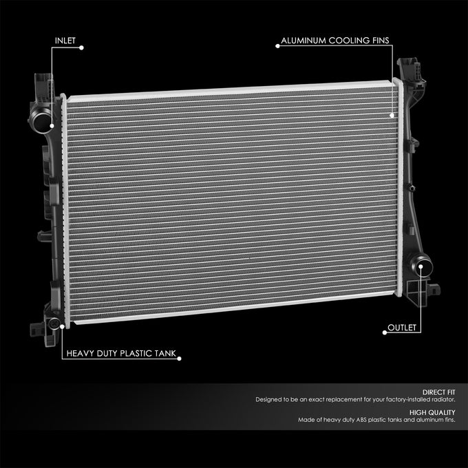 13513 Replacement Radiator<br>14-19 Fiat 500L 1.4L AT