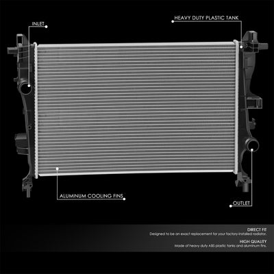 13535 Replacement Radiator <br>15-18 Jeep Renegade, 16-17 Fiat 500X