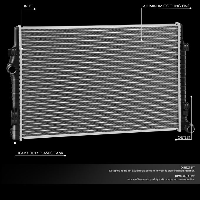13578 Replacement Radiator <br> 15-19 Audi A3, Volkswagen Golf