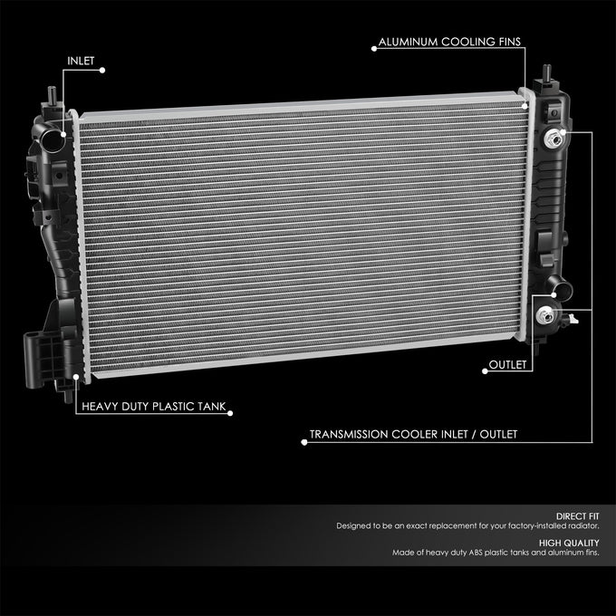 13587 Replacement Radiator<br>14-17 Buick Regal, 14-19 Chevy Impala 2.0L 2.5L