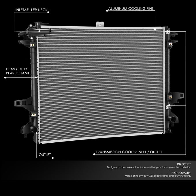13616 Replacement Radiator<br>16-19 Nissan Titan Xd 5.0L