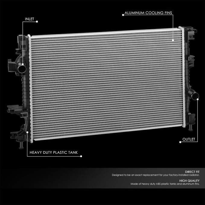 Factory Style Aluminum Core Radiator <BR>17-20 Ford Fusion, Lincoln MKZ