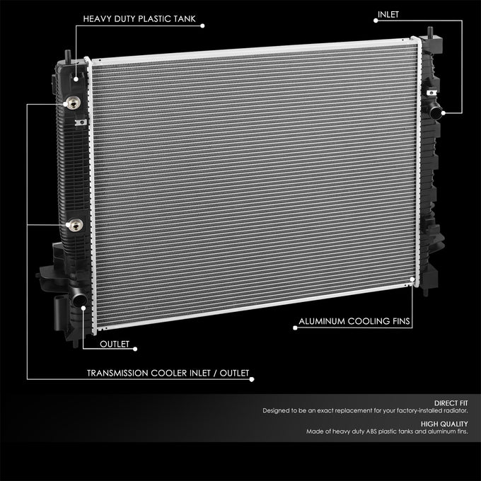 13688 Replacement Radiator <br> 18-23 Chevy Traverse, Buick Enclave 3.6L