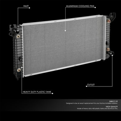 13721 Replacement Radiator <br> 16-18 Chevy/GMC Silverado Sierra 1500 5.3L