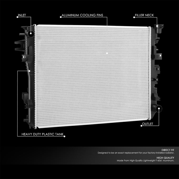 13772 Replacement Radiator<br>19-24 Ram 1500, 22-24 1500 Classic