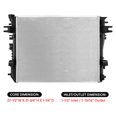 13772 Replacement Radiator<br>19-24 Ram 1500, 22-24 1500 Classic