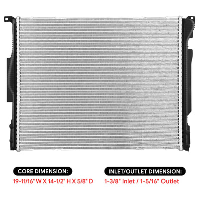 13782 Replacement Radiator<br>17-21 BMW 230I, 16-18 330E, 17-18 BMW 330I, 17-20 430I