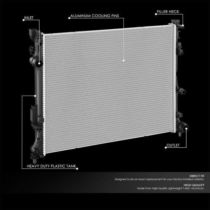 13803 Replacement Radiator<br>20-26 Mercedes-Benz GLE450 GLS450 G550 GLE350 GLE450e