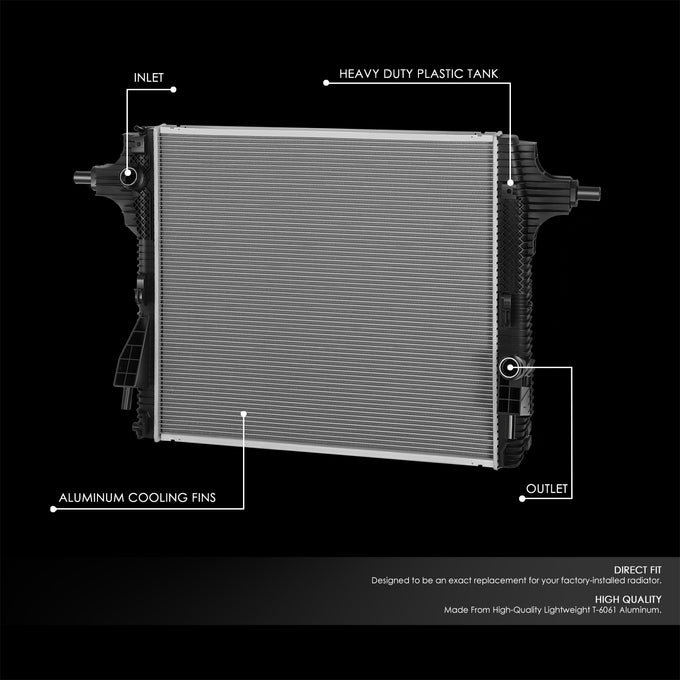 13849 Replacement Radiator <br> 17-24 Ford F-250 F-350 F-450 F-550 Super Duty
