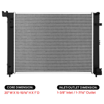 13852 Replacement Radiator<br>20-25 Nissan Sentra