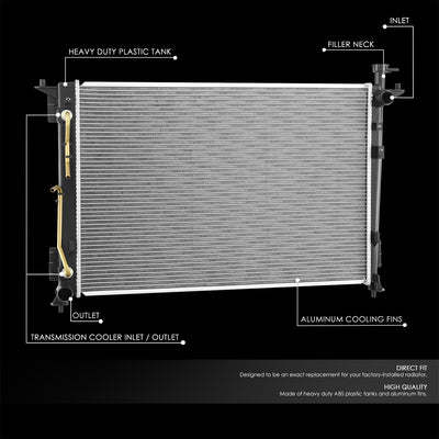 Factory Style Aluminum Core Radiator <BR>20-24 Kia Telluride