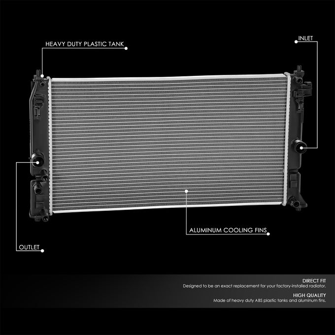 13869 Replacement Radiator <br> 16-21 Toyota Corolla, Prius Prime