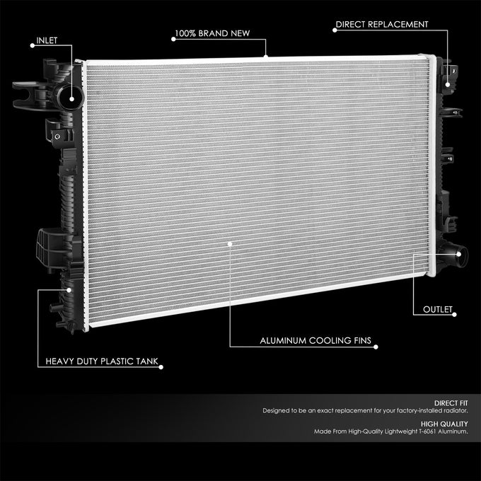 13895 Replacement Radiator Core Thickness (In):1<br>19-24 Ram 2500 3500