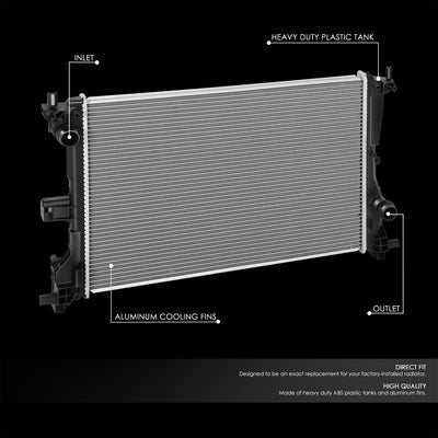 13904 Replacement Radiator <br> 19-23 Fiat 500X, Jeep Renegade