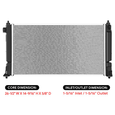 13922 Replacement Radiator<br>20-26 Lexus UX250h, UX300h, 20-22 Toyota Corolla, Prius
