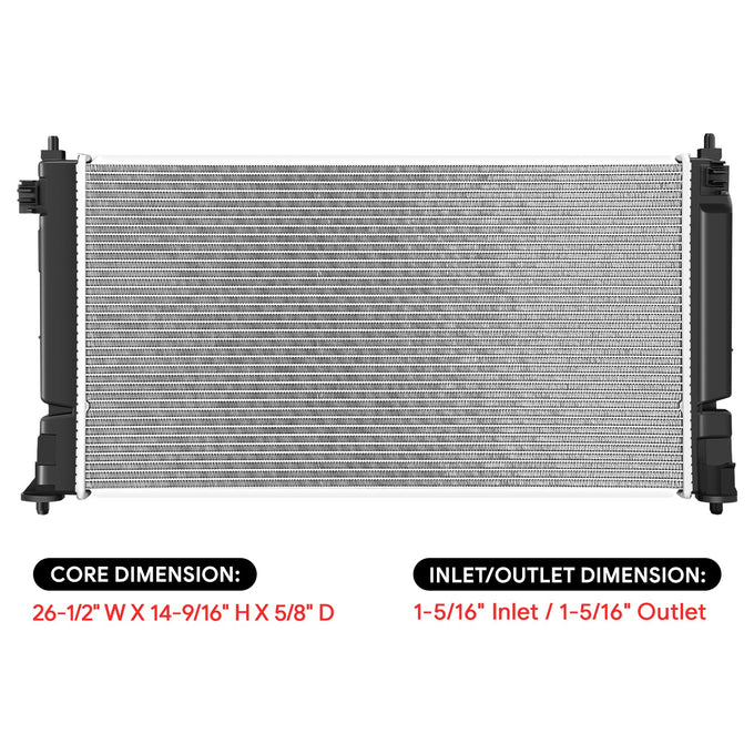 13922 Replacement Radiator<br>20-26 Lexus UX250h, UX300h, 20-22 Toyota Corolla, Prius
