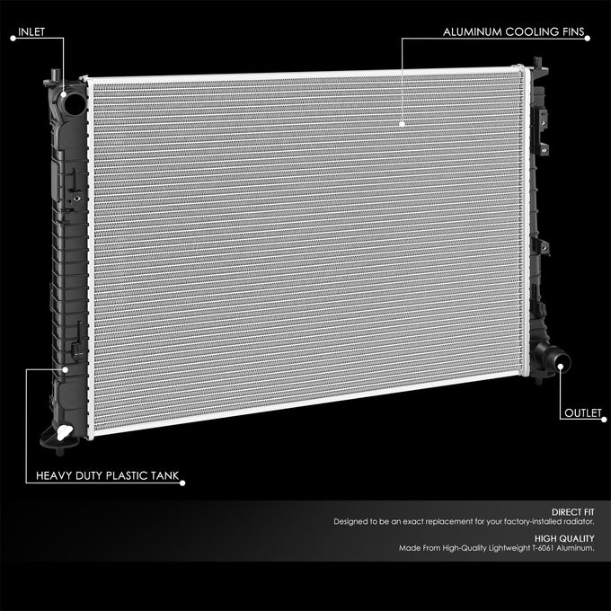 13925 Replacement Radiator<br>21-23 Hyundai Santa Fe, 21-26 Kia Sorento